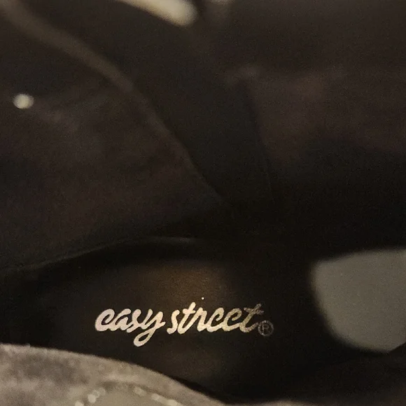 Easy Street Gray Ankle Boots - Picture 6 of 7